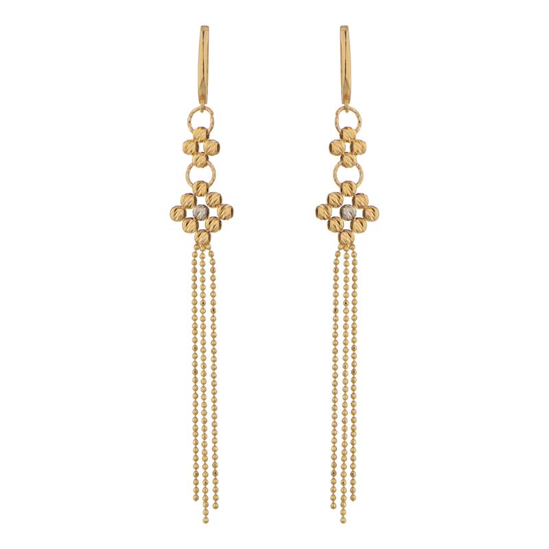 گوشواره طلا 18 عیار کم اجرت زنانه گلدم مدل g05