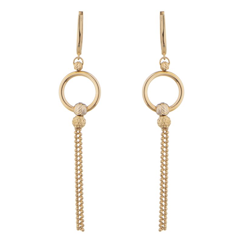 گوشواره طلا 18 عیار کم اجرت زنانه گلدم مدل g06