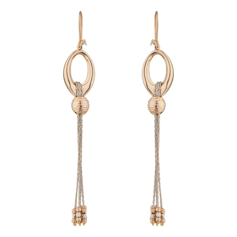گوشواره طلا 18 عیار کم اجرت زنانه گلدم مدل g23