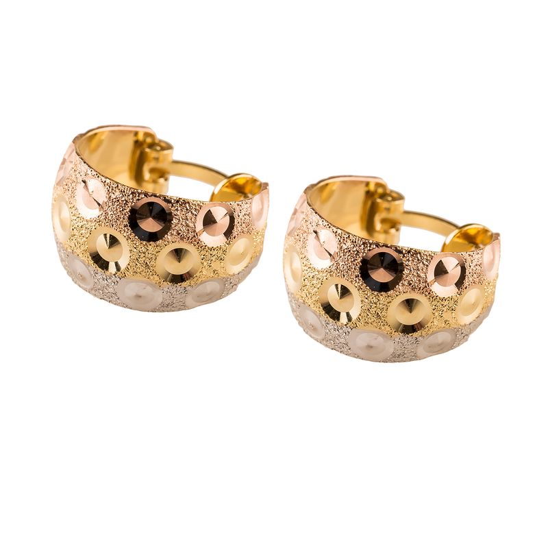 گوشواره طلا 18عیار گالری طلاباران مدل حلقه ای 019