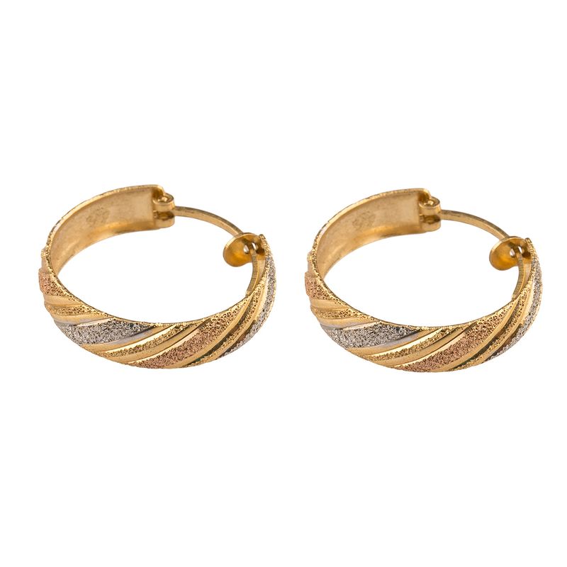 گوشواره طلا 18عیار گالری طلاچی مدل حلقه ای 15