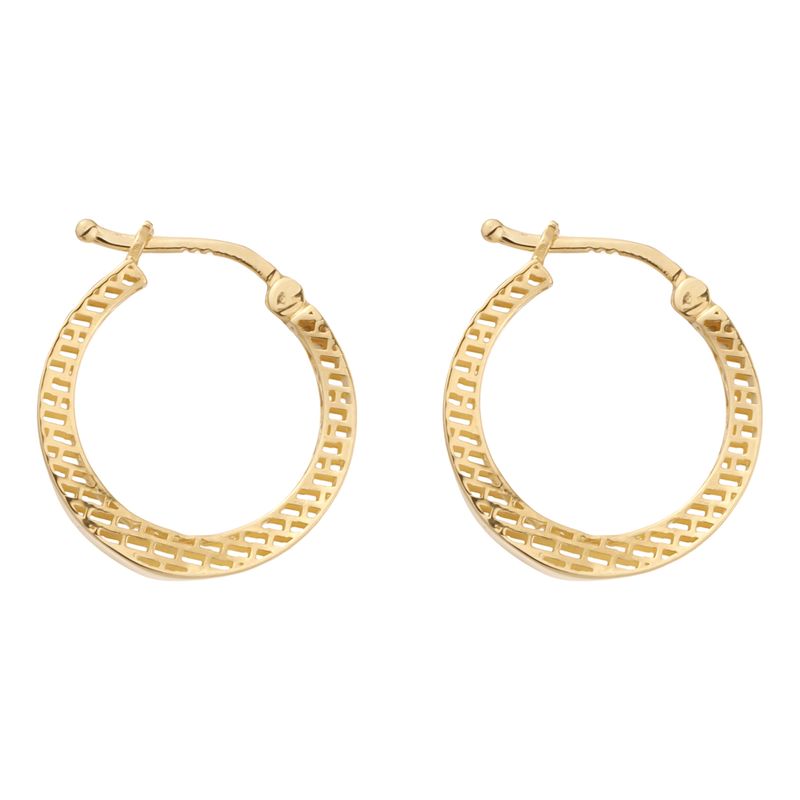 گوشواره طلا کم اجرت 18 عیار زنانه گلدم مدل e 2311014