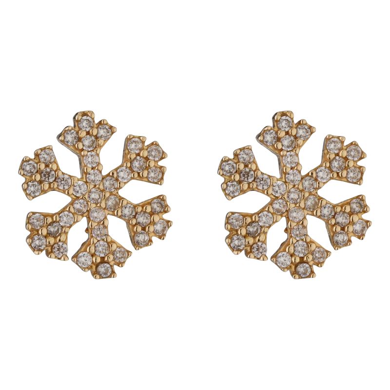گوشواره طلا کم اجرت 18 عیار زنانه گلدم مدل g501