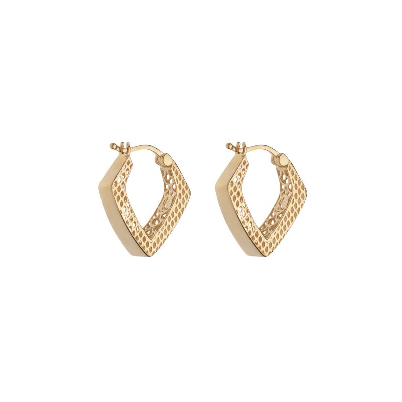 گوشواره طلا کم اجرت 18عیار زنانه گلدم مدل مثلثe 3070059