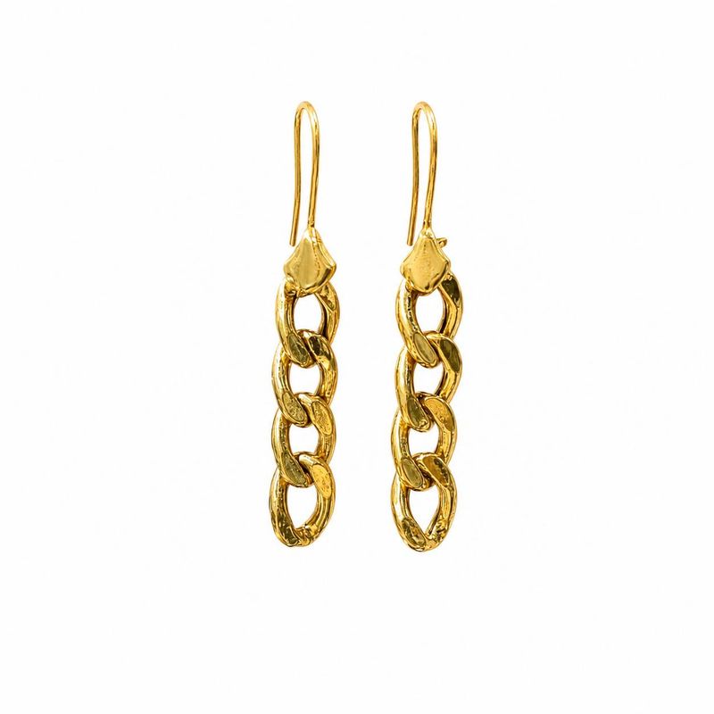 گوشواره عصایی طلا کم اجرت  18 عیار زنانه سین سان مدل کارتیر ef101