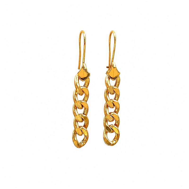 گوشواره عصایی طلا کم اجرت  18 عیار زنانه سین سان مدل کارتیر ef103