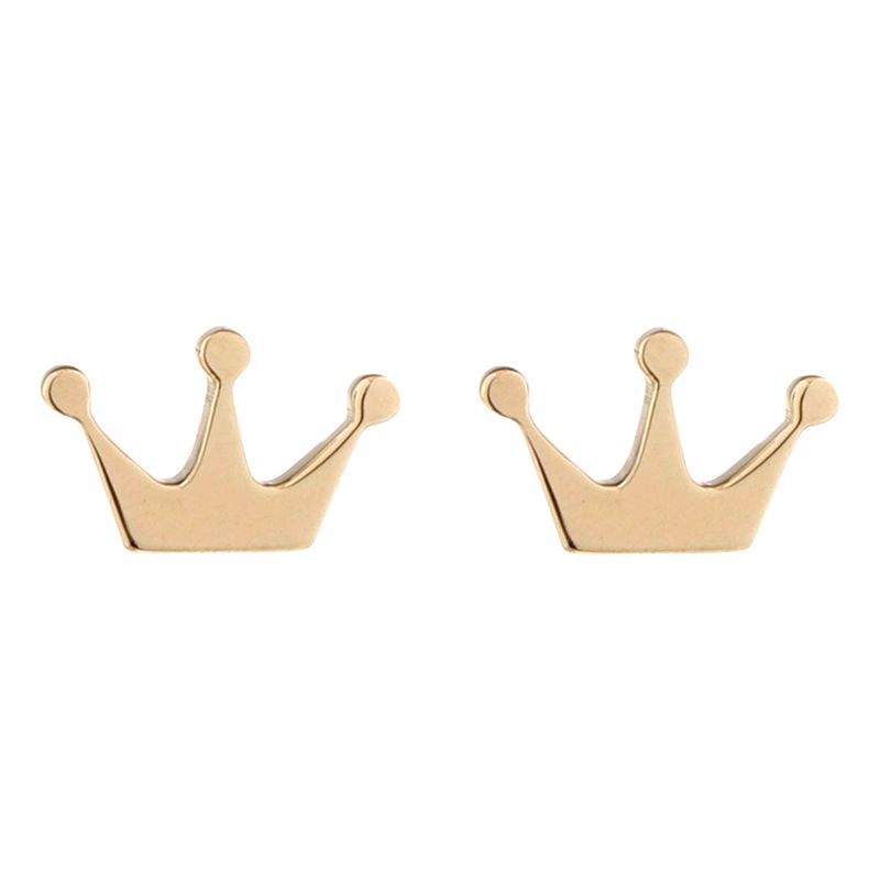 گوشواره میخی طلا 18 عیار زنانه تاج مدل r407