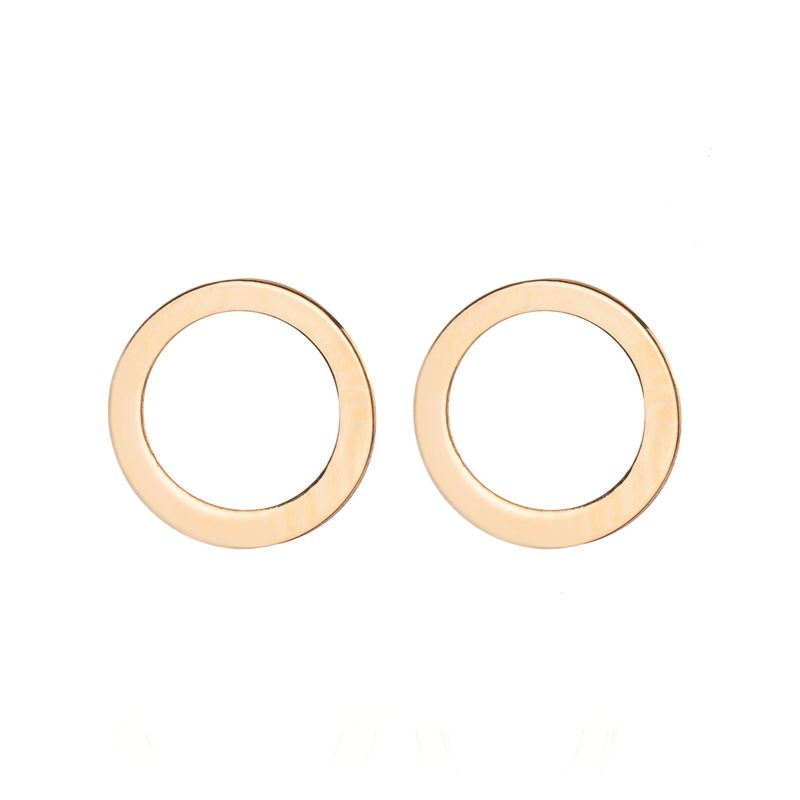 گوشواره میخی طلا 18 عیار زنانه درنیتا گلد مدل حلقه کد 642le