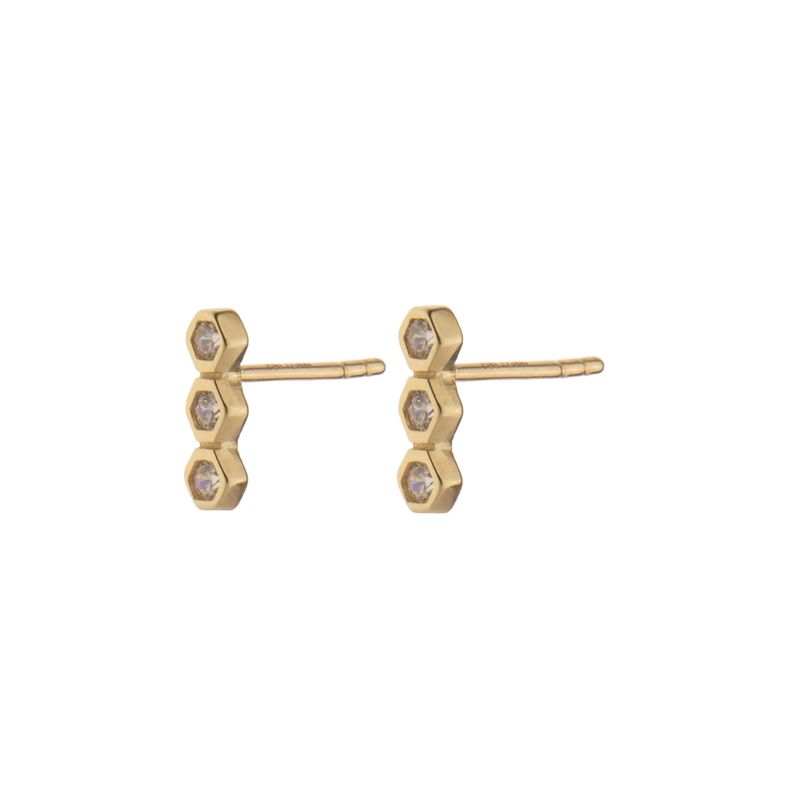 گوشواره میخی طلا 18 عیار زنانه روبی آرت گالری مدل 1625 60911