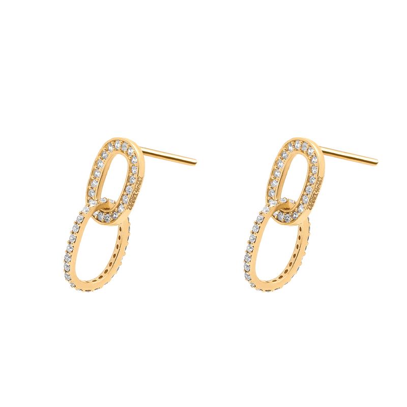 گوشواره میخی طلا 18 عیار زنانه ماوی گالری مدل نارسیس نگینی