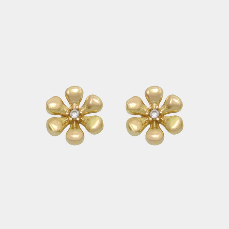 گوشواره میخی طلا 18 عیار زنانه مایا ماهک مدل me1235 گل