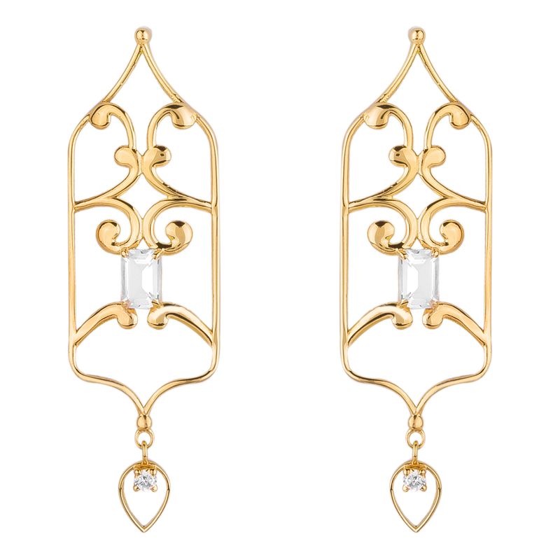 گوشواره میخی طلا 18 عیار زنانه کیا گالری مدل آوا کد em331