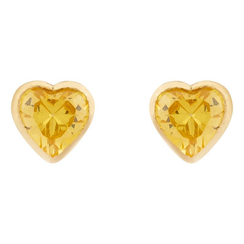 گوشواره میخی طلا 18 عیار زنانه کیا گالری مدل قلب ریز کد ae452