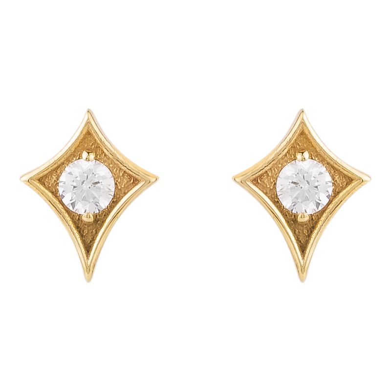 گوشواره میخی طلا 18 عیار زنانه کیا گالری مدل کرانه کد em412