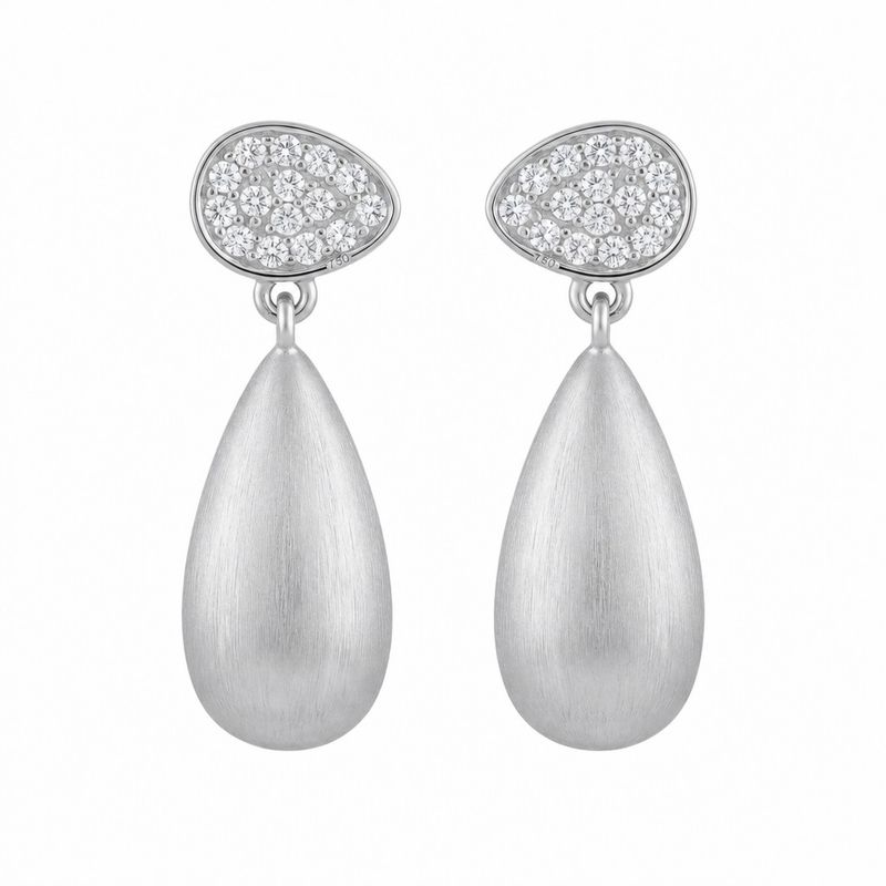 گوشواره میخی نقره زنانه مدل 1098