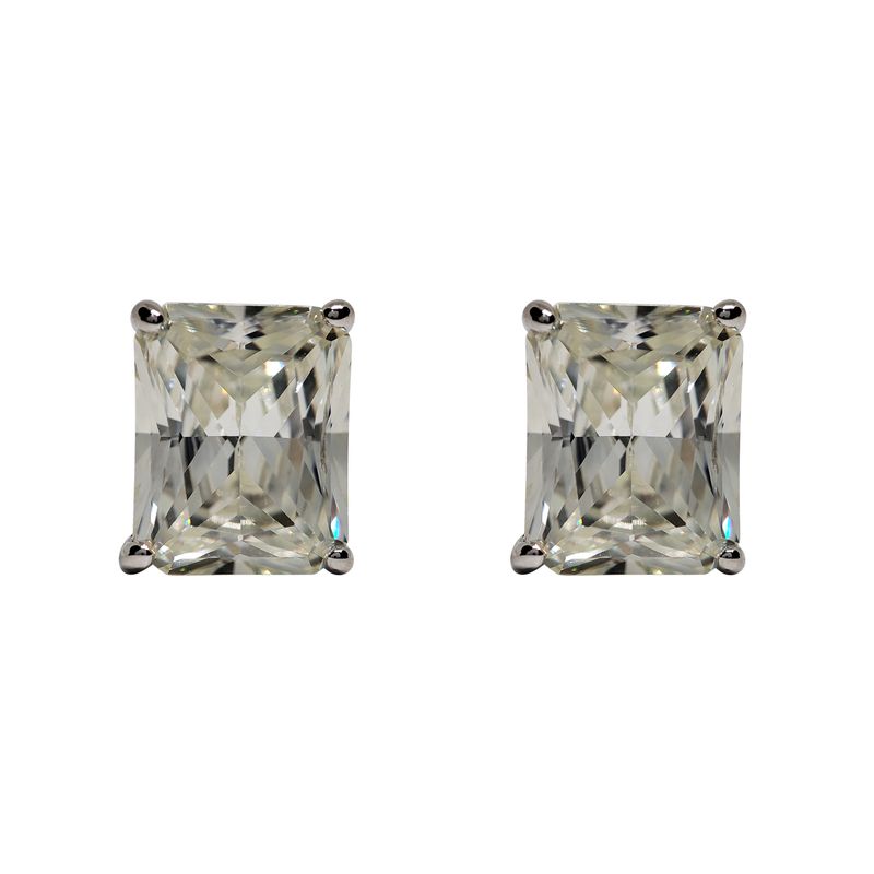 گوشواره میخی نقره زنانه مدل pure emerald
