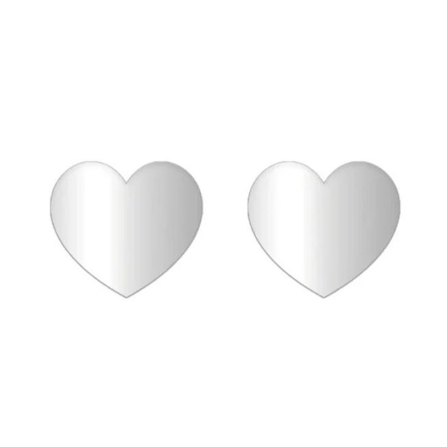گوشواره میخی نقره زنانه گیرا مدل قلب کد g719