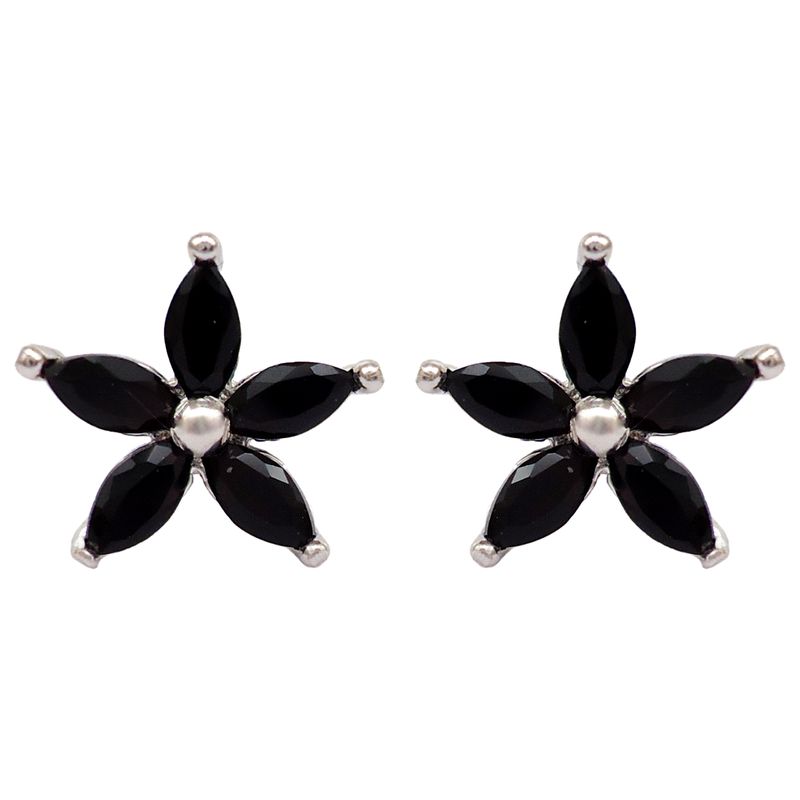 گوشواره نقره آی جواهر طرح فلاور کد 77180sgu