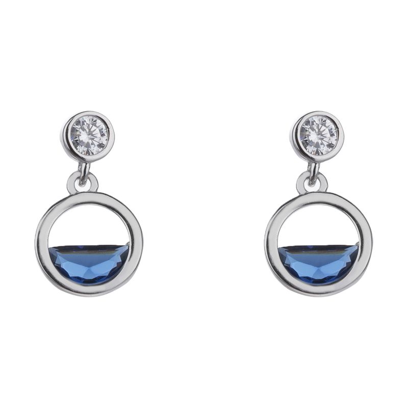 گوشواره نقره آی جواهر طرح گلوریا کد 77291sgu