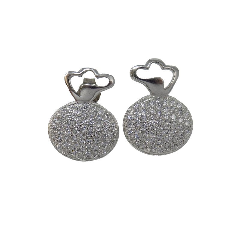 گوشواره نقره تاج گوهر کد tg227