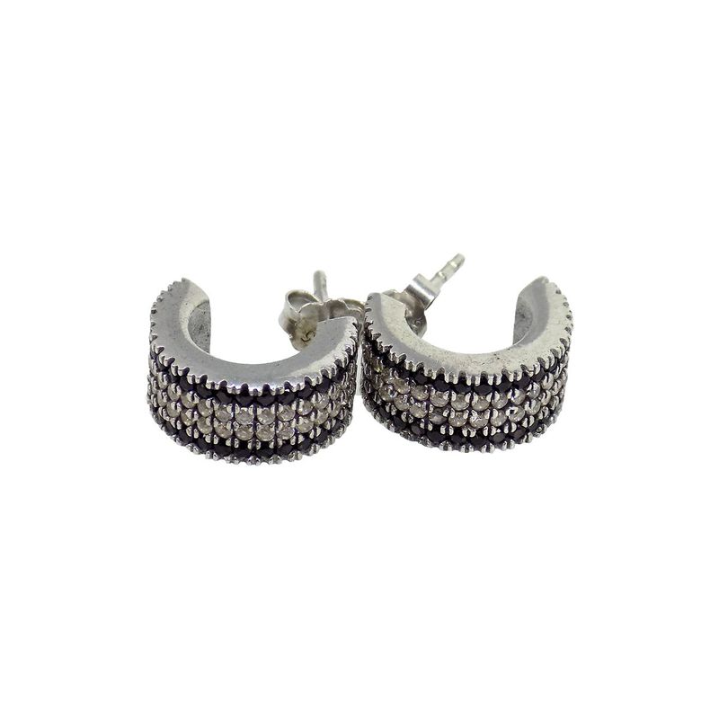 گوشواره نقره تاج گوهر کد tg228