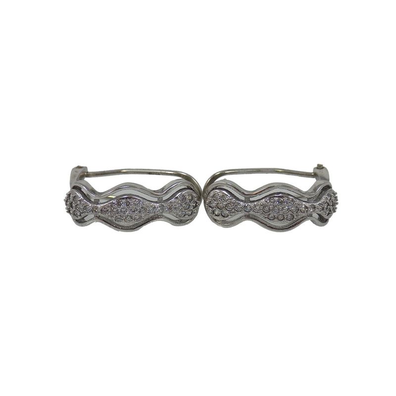 گوشواره نقره تاج گوهر کد tg229