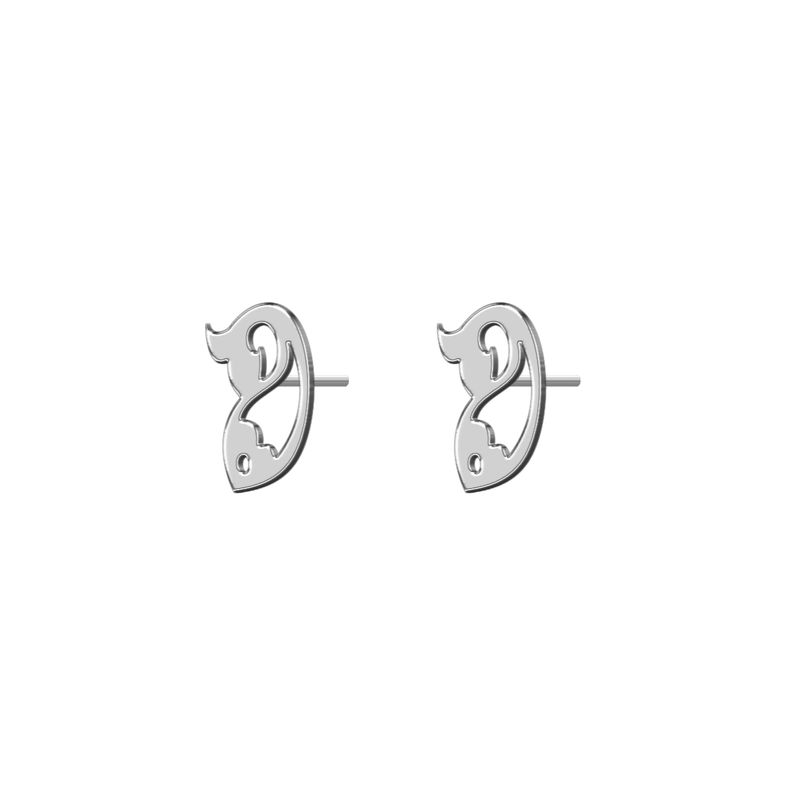 گوشواره نقره ترمه 1 طرح ماهی کد e199