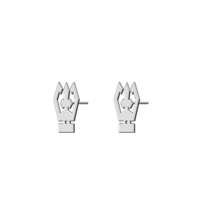گوشواره نقره زنانه ترمه 1 طرح تاج کد e503