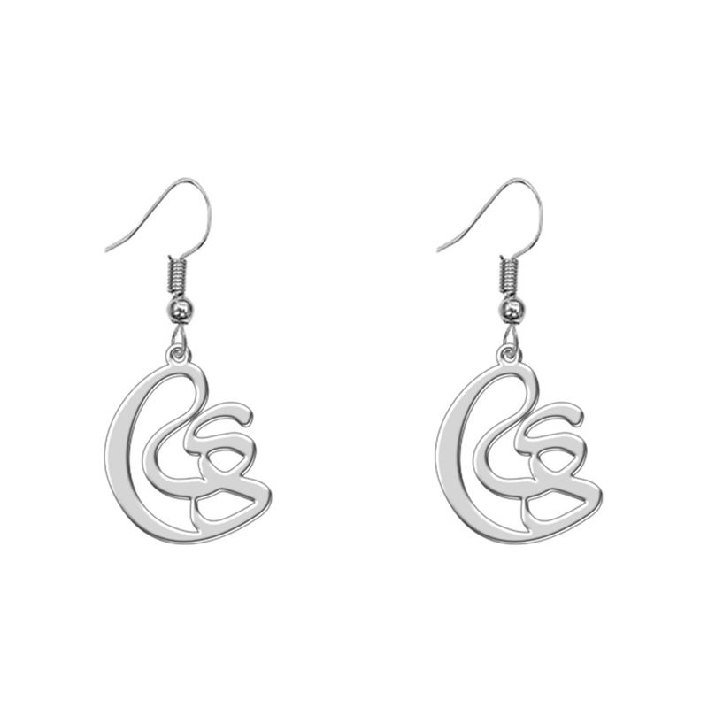 گوشواره نقره زنانه ترمه 1 طرح دی کد l399