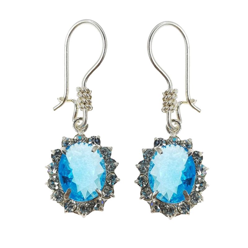 گوشواره نقره زنانه سلین کالا مدل ce topaz5