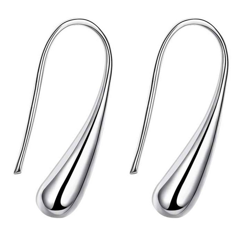 گوشواره نقره زنانه طرح اشک کد zb e20