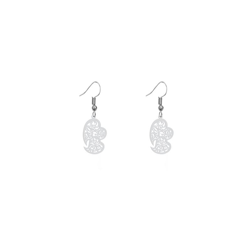 گوشواره نقره زنانه هایکا طرح قلب مدل n.ha390