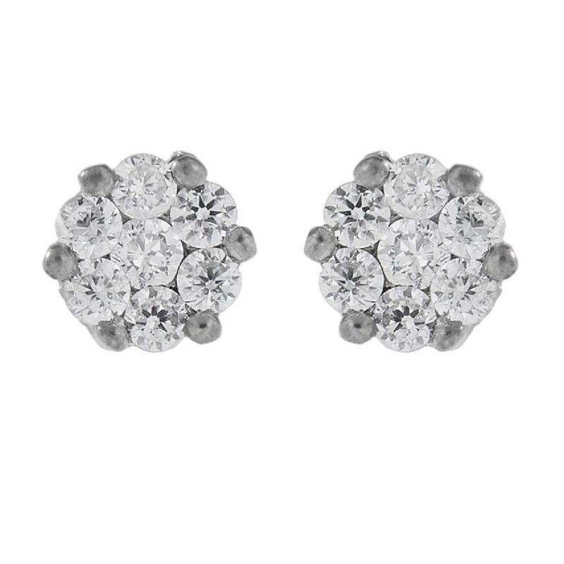 گوشواره نقره سیلور اسمیت مدل flower 01