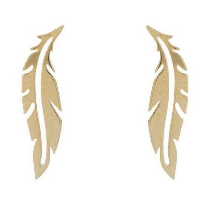گوشواره نقره طرح پر کد 01
