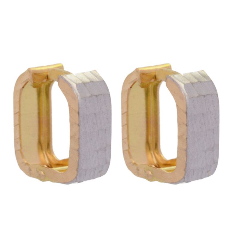 گوشواره کلیپسی طلا کم اجرت 18 عیار زنانه طلای مستجابی مدل تراش sz کد t349