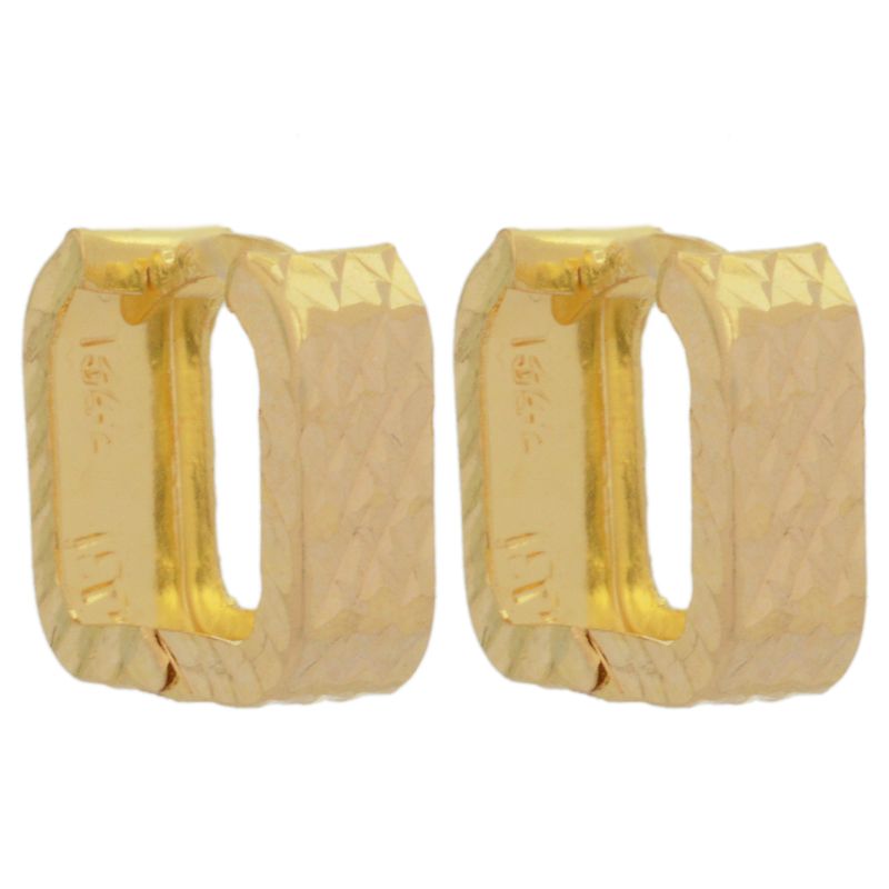 گوشواره کلیپسی طلا کم اجرت  18 عیار زنانه طلای مستجابی مدل تراش z کد t349