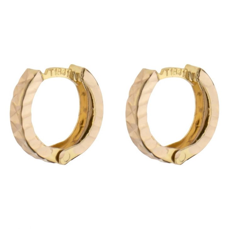 گوشواره کلیپسی طلا کم اجرت  18 عیار زنانه گالری طلای پرنسس مدل حلقه ای