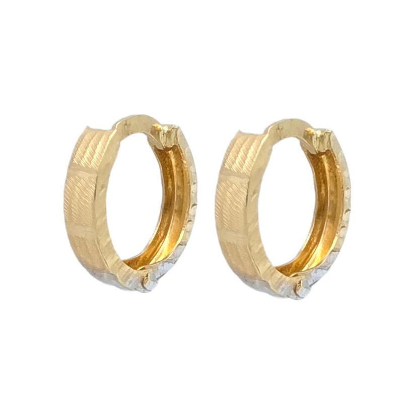 گوشواره کلیپسی طلا کم اجرت 24 عیار زنانه طلا و شمش برلیان مدل اینه ای تراش کد ۵